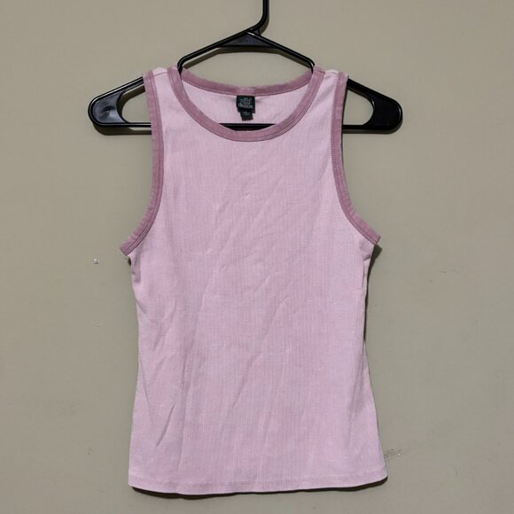 Wild Fable Ribbed Tank Top Lilac Pink Sleeveless Fitted Mauve Tart Size Medium - Picture 1 of 4